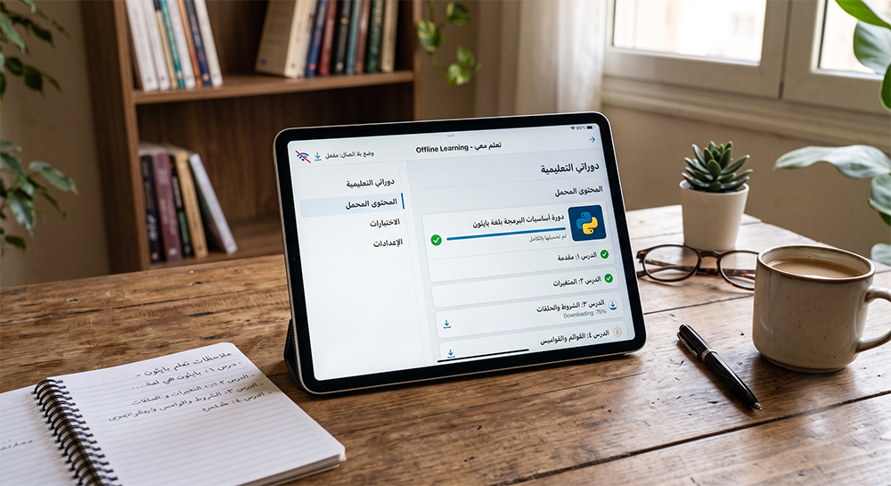 التعلم دون اتصال بالإنترنت